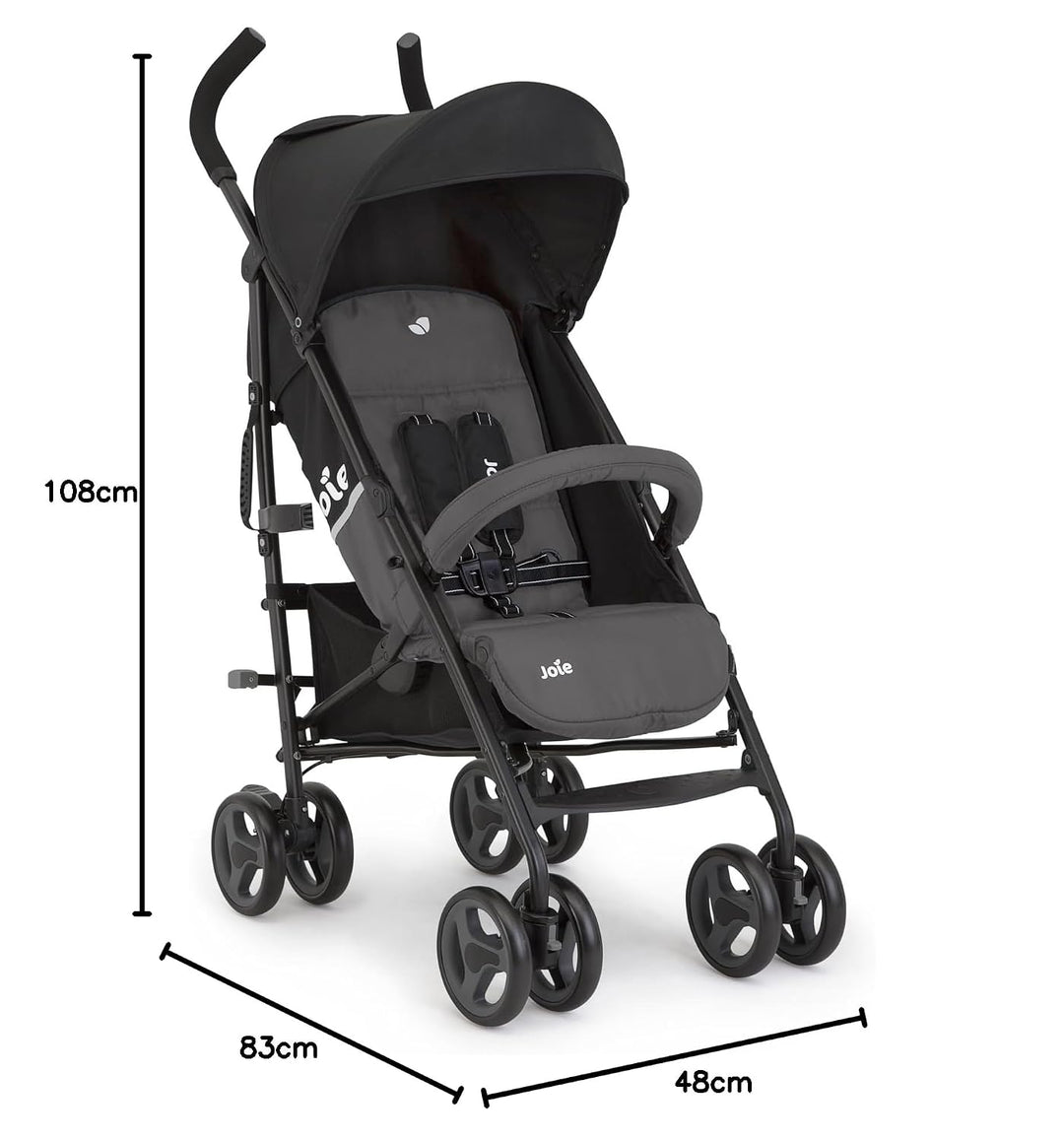 Joie Nitro LX Schirmbuggy – ultraleichter Kompakt-Buggy ab Geburt bis 15 kg, flach verstellbare Rück