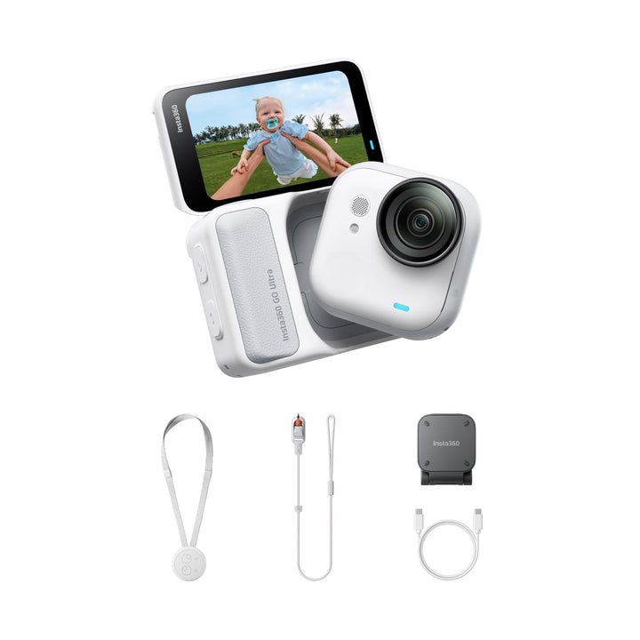 Insta360 GO Ultra Polarweiss-Kleine 4K Vlogging-Kamera, Freihändig, POV-Kamera, 1/1,28"-Sensor, 53 g