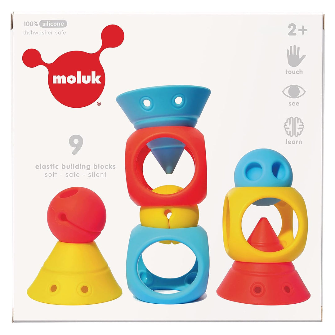 MOLUK 2843430 Genius Educational Toy Construction Game Building Blocks Soft Silicone 0+ Months