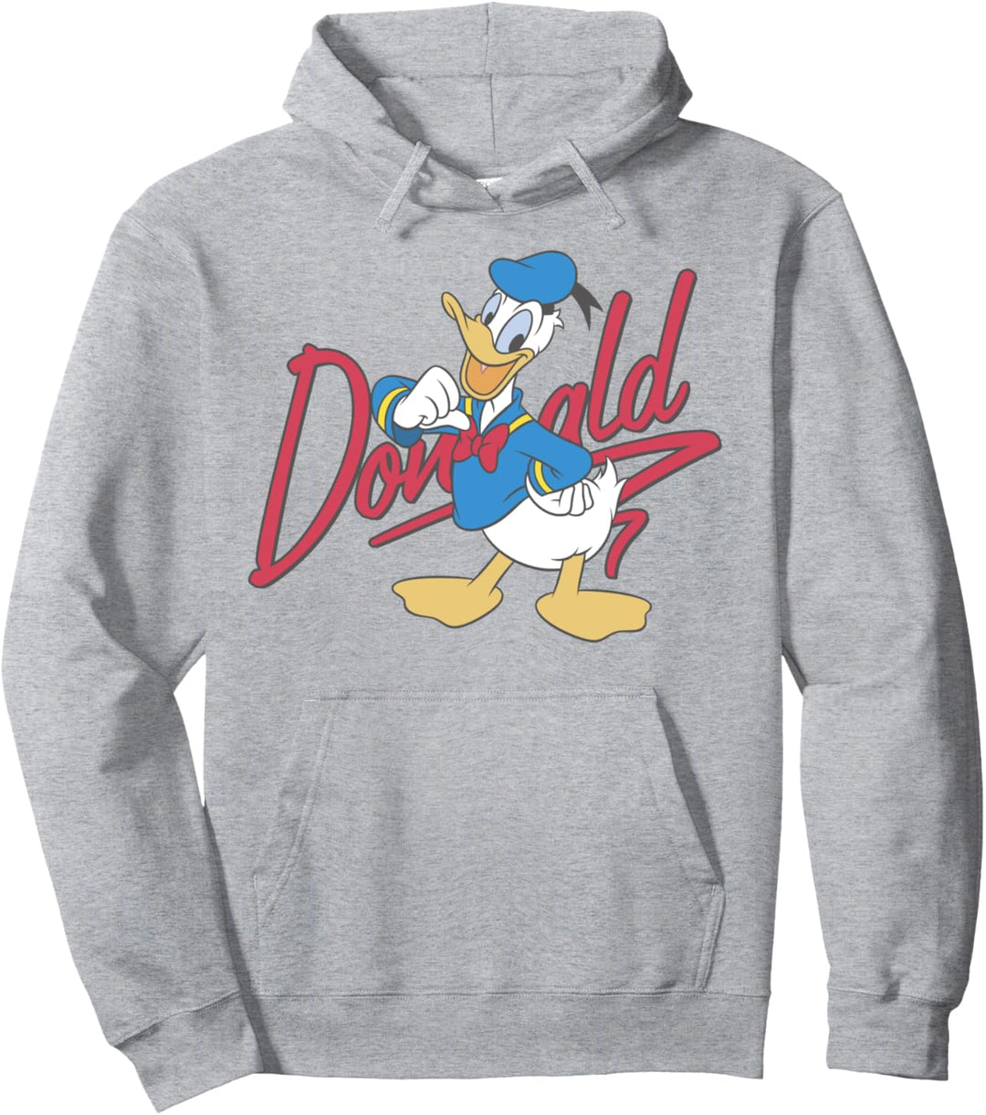 Disney Mickey And Friends Donald Duck Signature Portrait Pullover Hoodie