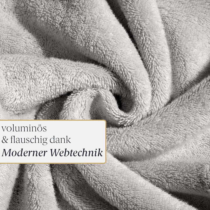 Liebenstein® Premium Handtuch Set - in hellgrau - 2 Duschtücher 70x140 cm und 2 Handtücher 50x100 cm