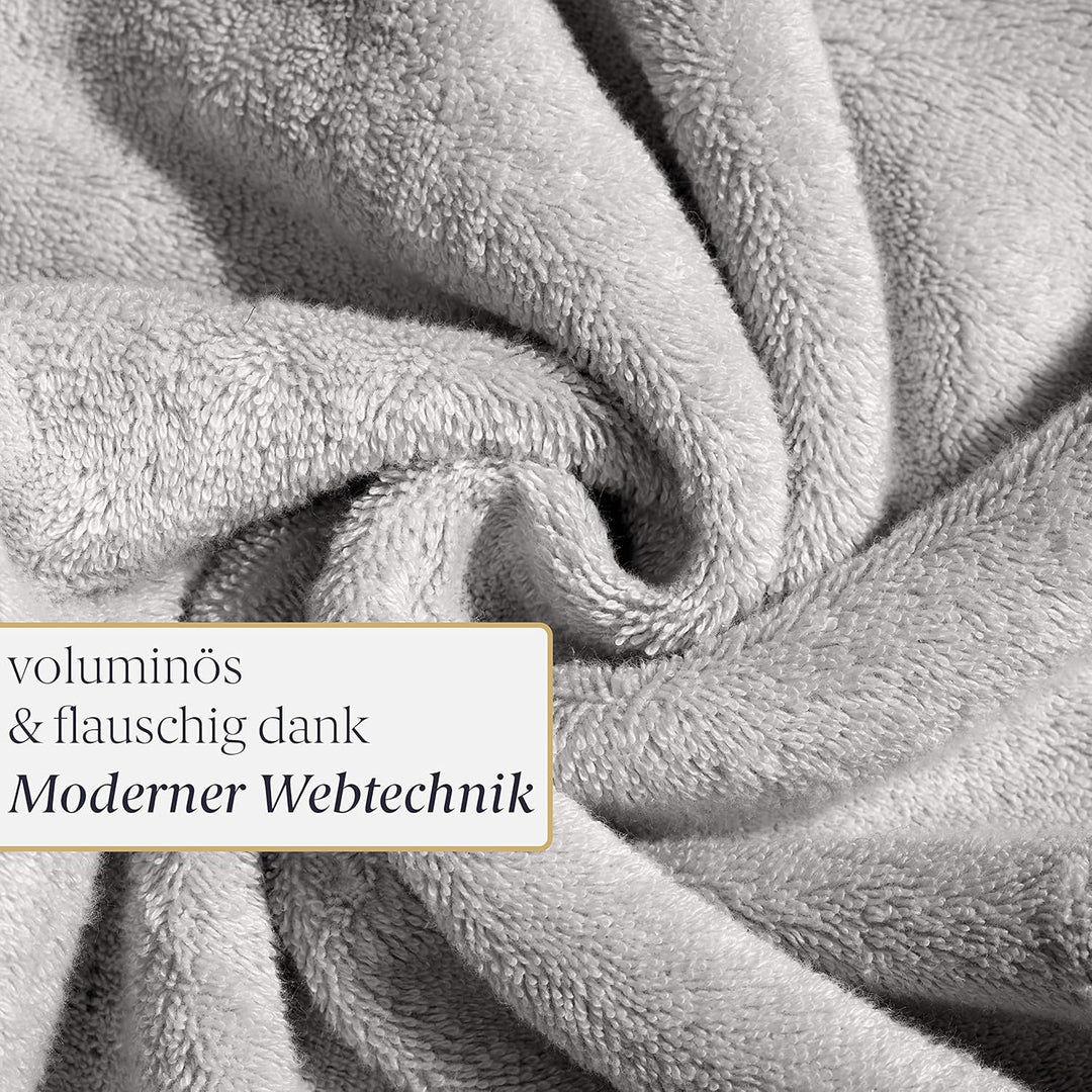 Liebenstein® Premium Handtuch Set - in hellgrau - 2 Duschtücher 70x140 cm und 2 Handtücher 50x100 cm
