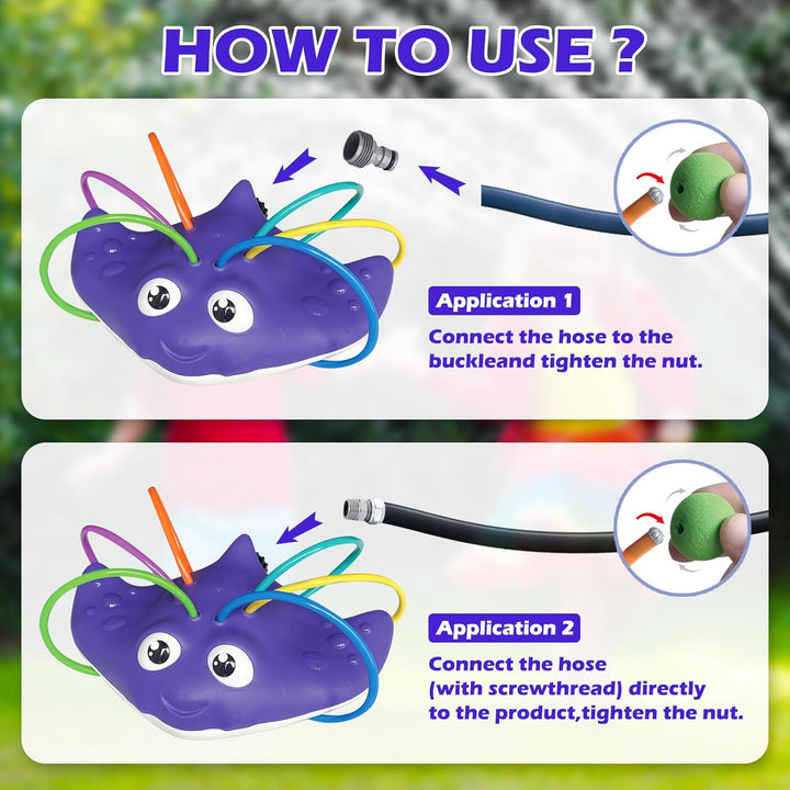 2-in-1-Wassersprinkler-Spielzeug für Erwachsene, Bewässerungsspielzeug für den Garten im Freien mit