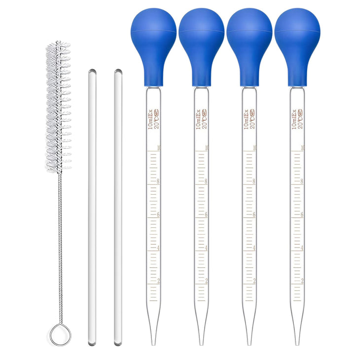 4 Stück 10ml Glass Skala Graduated Tropfer Droppers Tropfenzähler Lab Pipettes Dropper Liquid Pipett