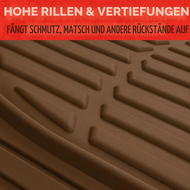 Motor Trend OF-923-BW FlexTough Contour Liners-Deep Dish Heavy Duty Gummi-Fussmatten für Auto, SUV,