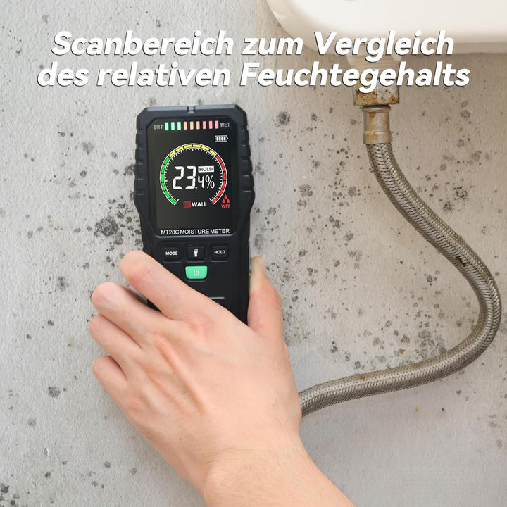 Feuchtigkeitsmessgerät für Wände Feuchtigkeitsmesser Wand Zerstörungsfreie Messung Feuchtemessgerät