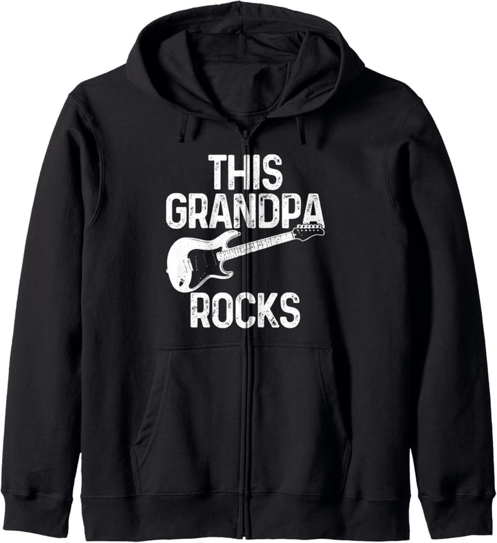Gitarre This Grandpa Rocks Opa Gitarrist Rock Musik Kapuzenjacke