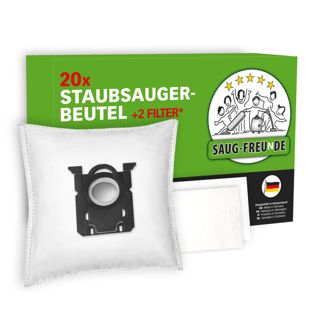 SAUG-FREUnDE | 20 Staubsaugerbeutel für PHILIPS Performer Compact Baureihe: FC8370/09, FC8371/09, FC