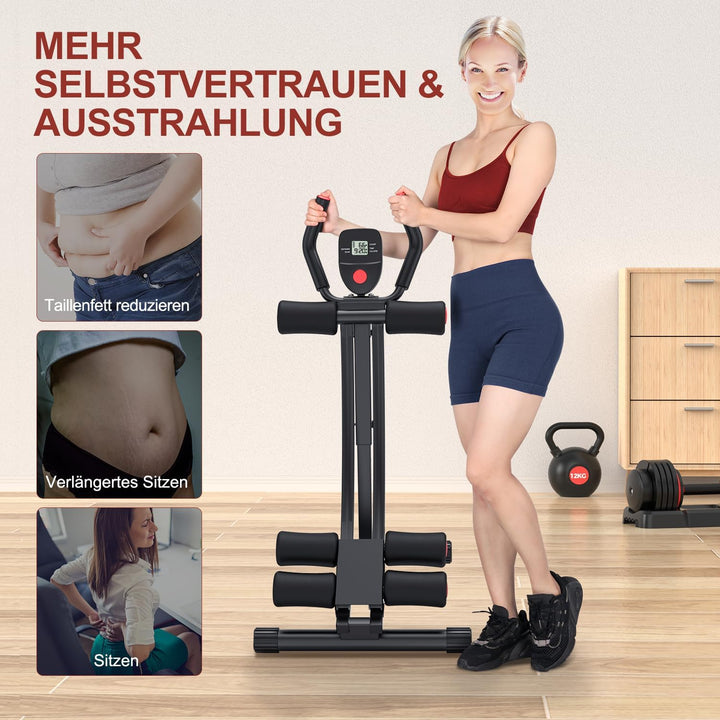 Bauchtrainer für zuhause, Verstellbarer Bauchmuskeltrainer Sportgeräte zuhause, Bauch Trainingsgerät