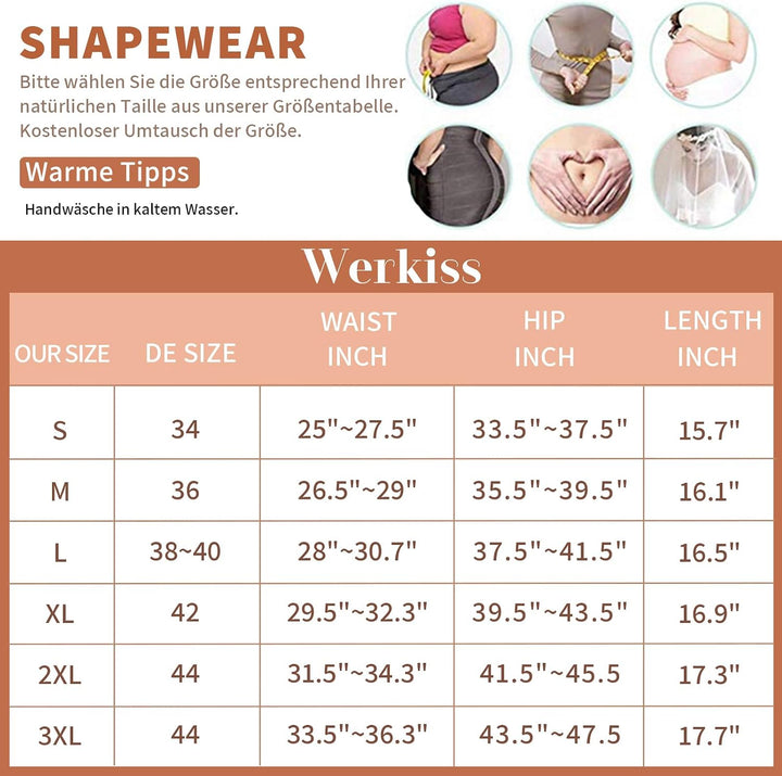 Bauchweg Unterhose Damen Shapewear Miederhose Hohe Taille Unterwäsche Figurenformend Bauchkontrolle