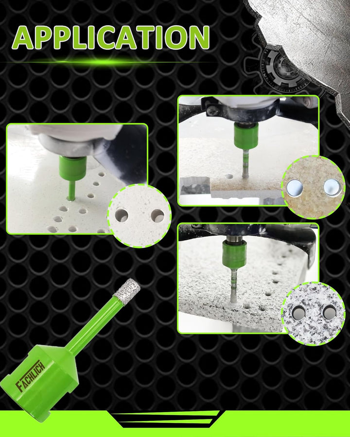 FACHLICH Diamant Fliesenbohrer Set 35/40/50/68mm M14 Diamantbohrer Lochsäge für Porzellan Fliese Gra