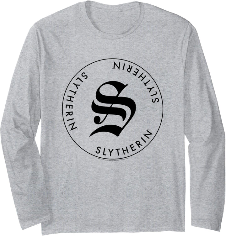 Harry Potter Slytherin Letter S Langarmshirt