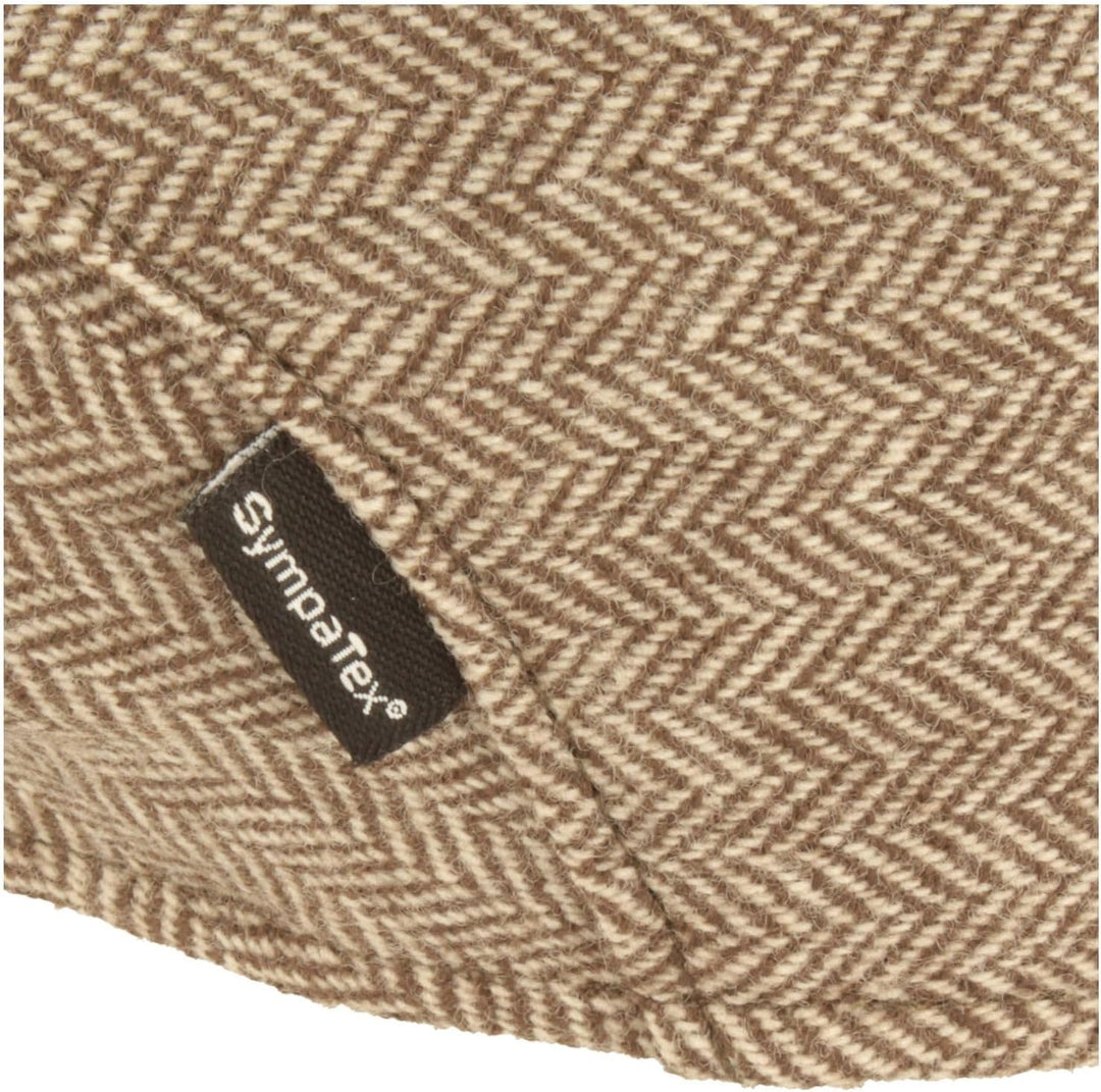 Breiter Herren Winter Schiebermütze mit Ohrenklappen Flatcap Schirmmütze 100% Wolle mit ausklappbare