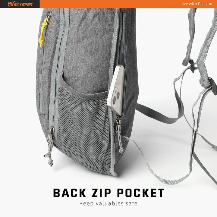 SKYSPER 10L/15L/20L Faltbarer Rucksack Ultraleicht Tagesrucksack Wasserfest Daypack Reiserucksack Wa