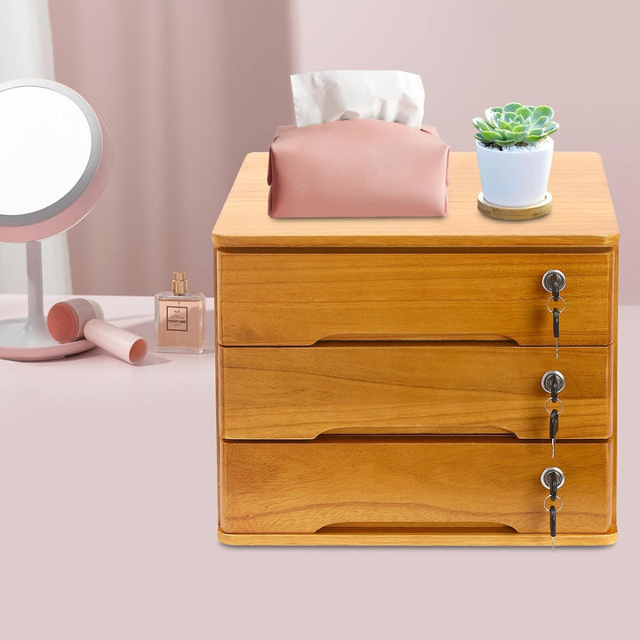 Schreibtisch Aufbewahrung Organizer Schubladen Regal Aufbewahrungsschrank Schubladenschrank aus Holz
