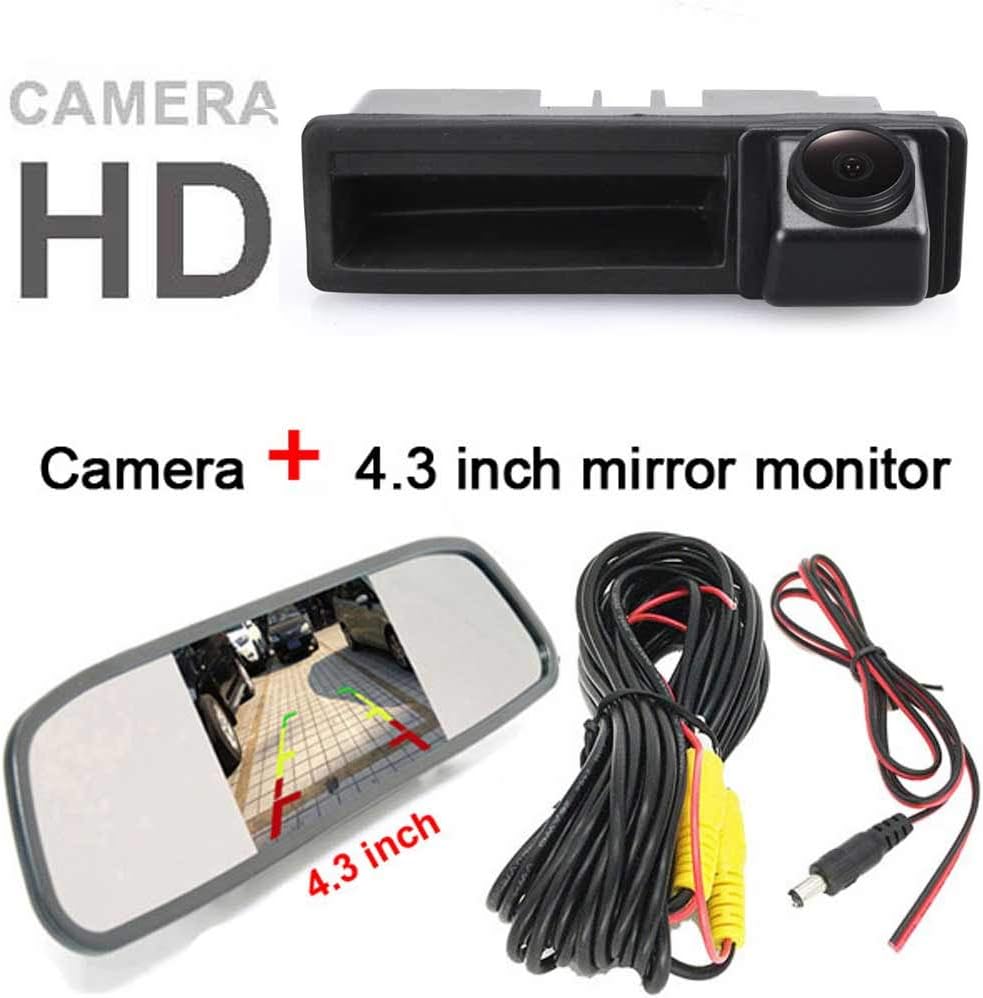 【1280 * 720 Pixel 1000TV Linien Rückfahrkamera Kit】 4.3'' Rückspiegel Monitor + HD Objektiv Super We