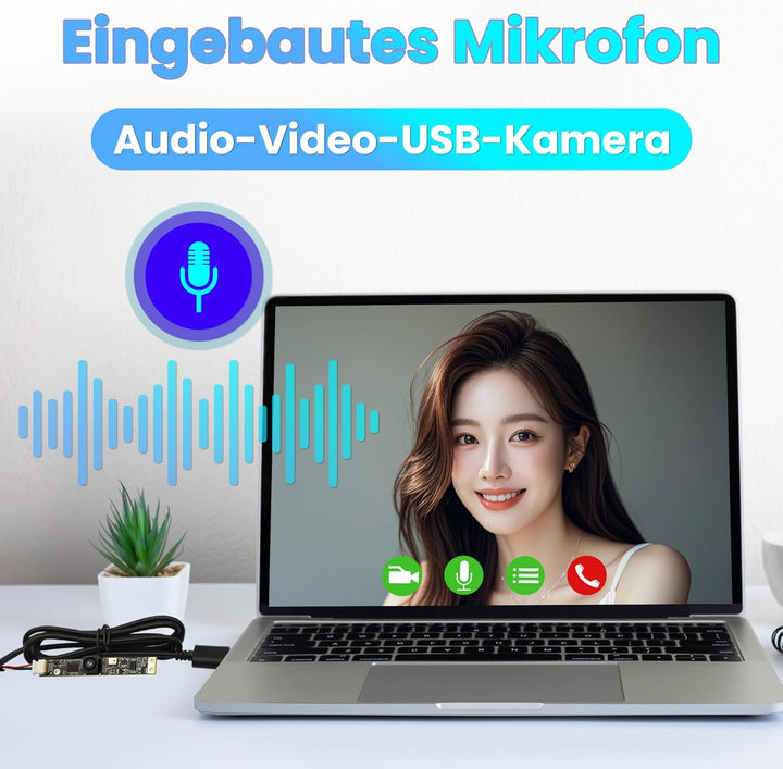 G 8MP USB Kameramodul mit Mikrofon Weitwinkel PC Kamera für Computer 4K Lightburn Kamera für Lasergr