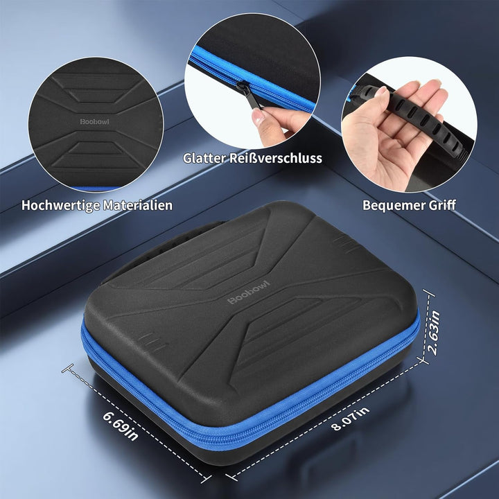 Boobowl Darts Tasche - Hard Shell Stossfeste Dart-Aufbewahrungstasche, Tragbare Tragekoste für Stahl