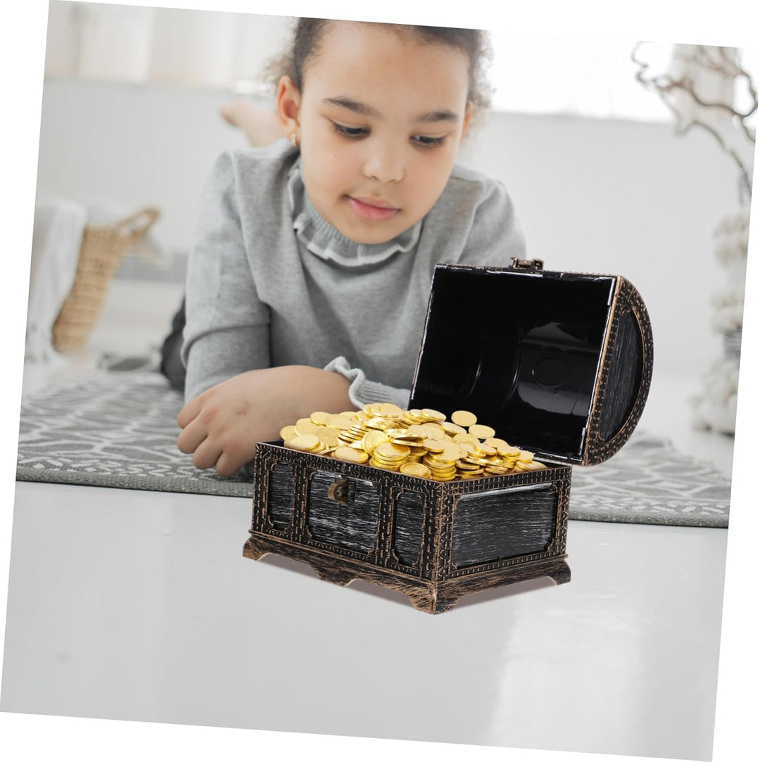 Toyvian Kleine Schatzkiste Vintage Aufbewahrungsbox Schmuckkiste Bonbonkiste Geschenkbox Tischdeko R