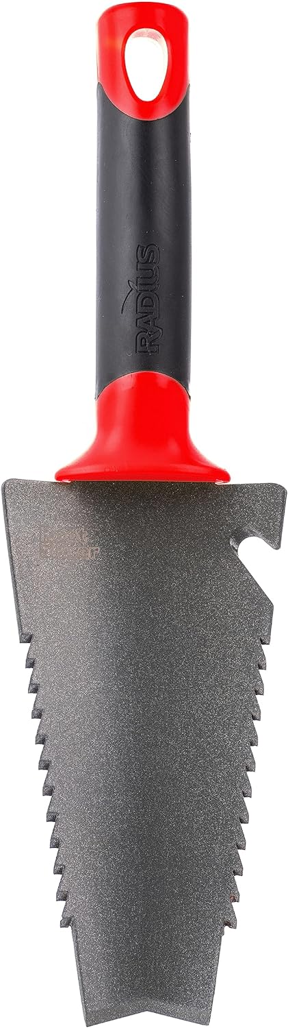 Radius Garden 17011 Root Slayer Carbon Stahl Hand Schaufel und Halfter rot Trowel/Holster, Trowel/Ho