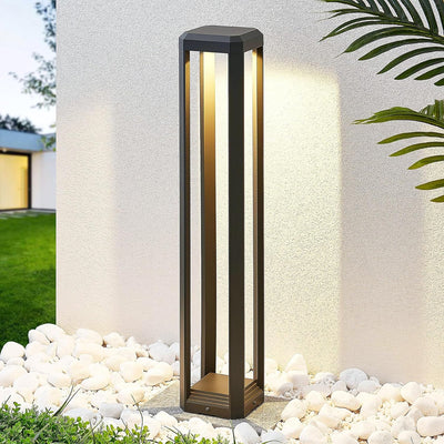 Lucande LED Aussenleuchte 'Fery' (Modern) in Alu aus Aluminium (1 flammig,) - Wegeleuchte, Pollerleu