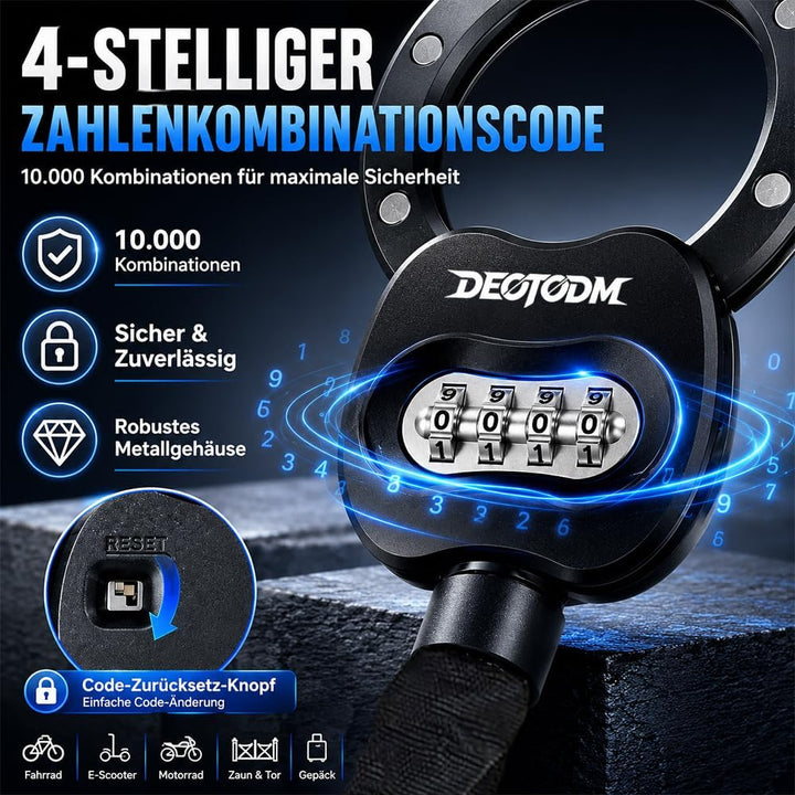 E Scooter Schloss Fahrradschloss Handschellenschloss Hohe Sicherheit Bike Lock 8mm Dicker Kette Kett