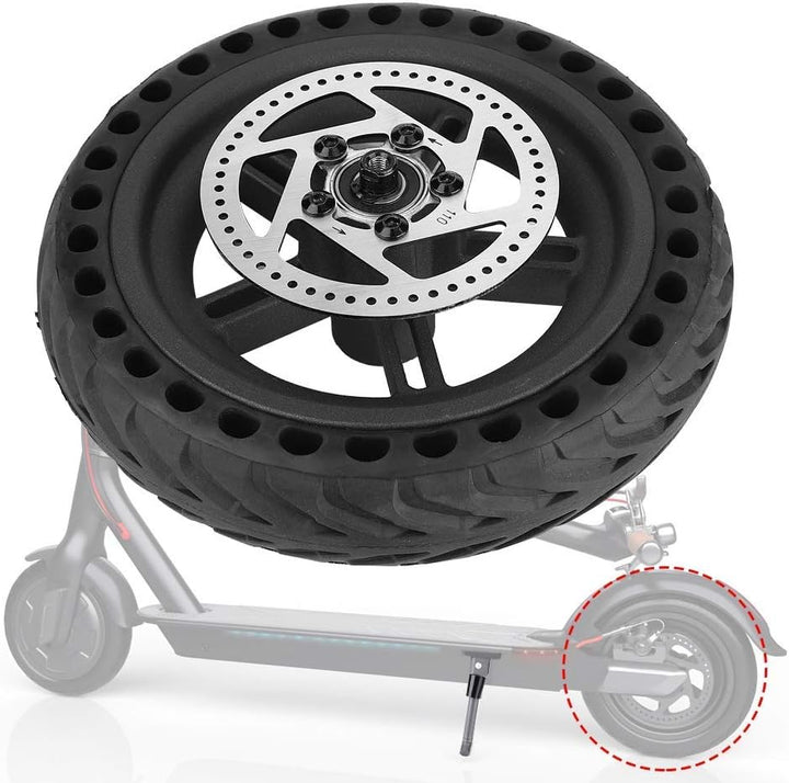M365 Scooter Vollreifen mit Nabe und Bremsscheibe, Scooter Reifen Pannensicheres Hinterrad Radnabenr
