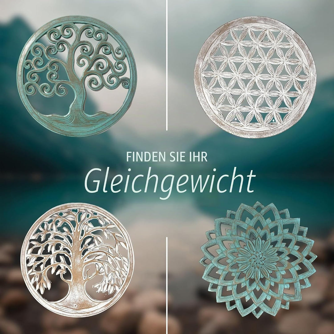 Trintura Blume des Lebens Wandbild 60cm Lebensblume Energiebild Handarbeit gross Wand-Bild-Dekoratio