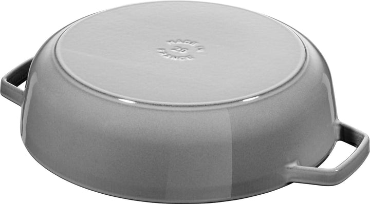 STAUB Gusseisen Bräter, Chistera Tropfenstruktur im Deckel, Rund 24 cm, 2,5 L, Graphitgrau Graphitgr