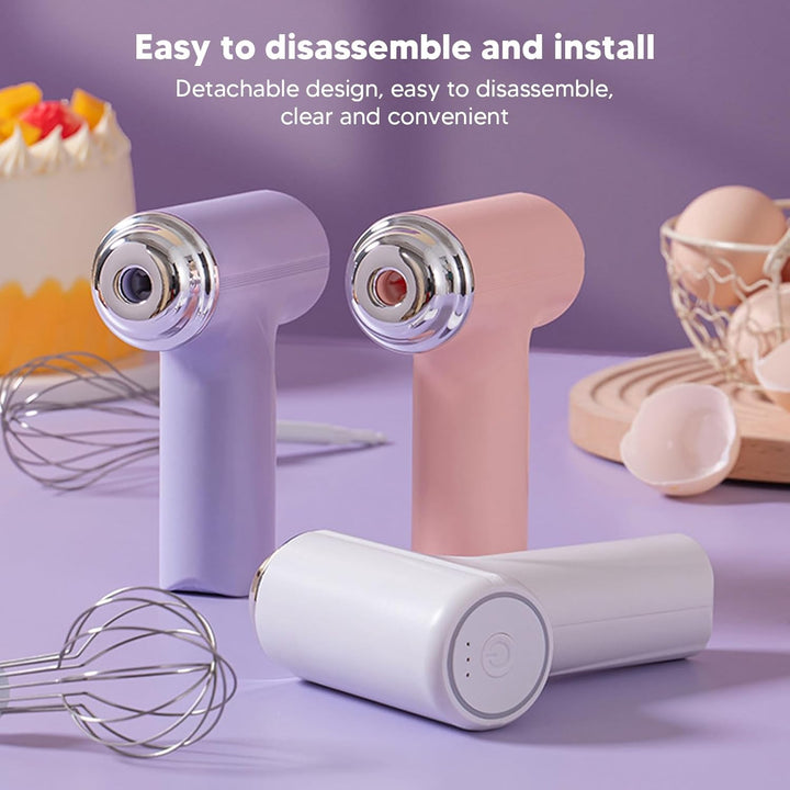 Handmixer, elektrischer Schneebesen, wiederaufladbarer Stabmixer, Handmixer für cremige Salatdressin
