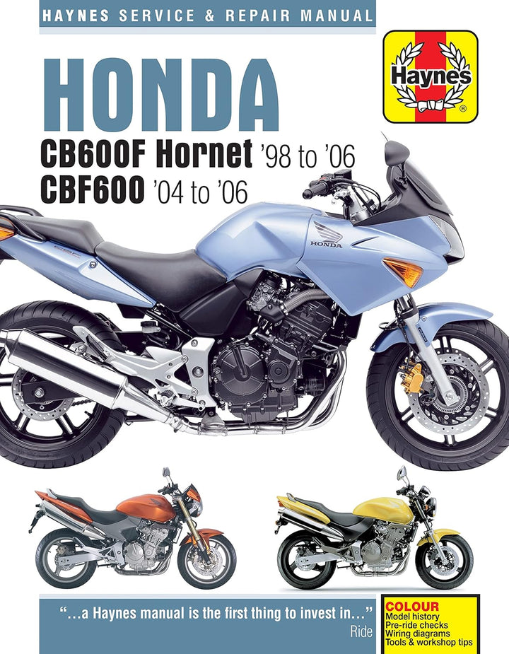 Honda CB600F Hornet & CBF600 (98 - 06) Haynes Repair Manual, Taschenbuch