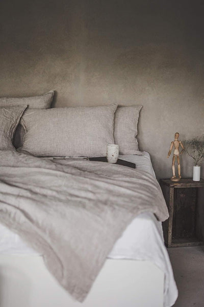 Ger3as Leinen Bettwäsche Set 100% Natur Leinen Stonewashed, Naturfaser Leinen, mit Hotelverschluss 2