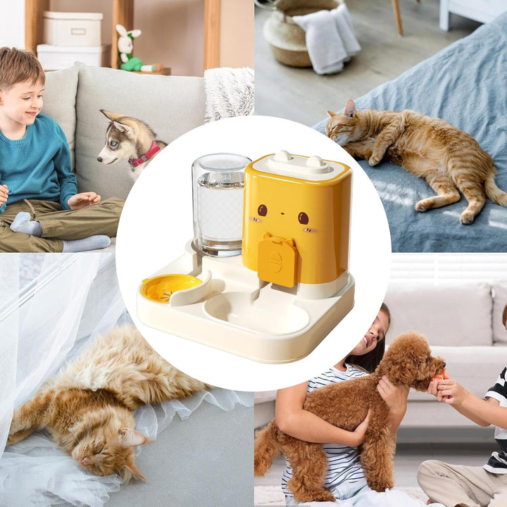 Automatischer Spender für Katzen, automatischer Futterspender für Trockenfutter und Wasser für Katze