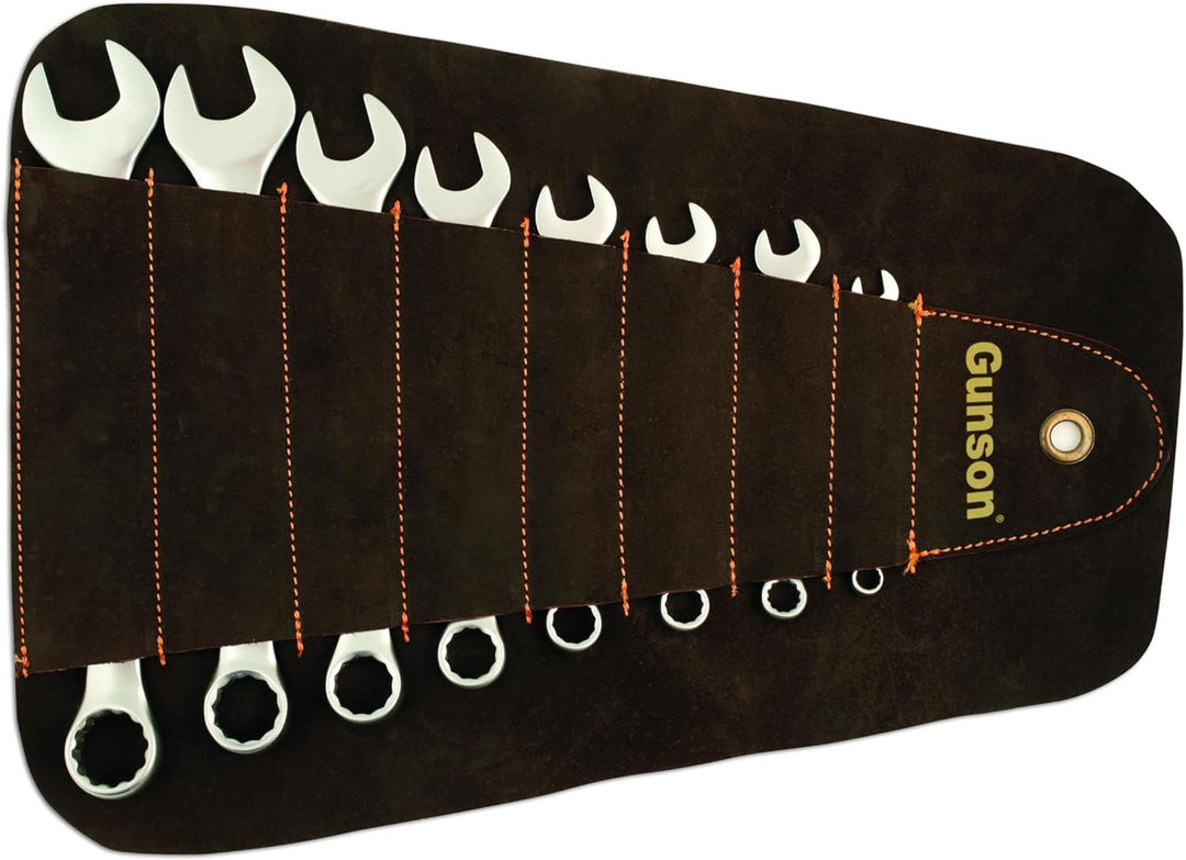 Gunson 77124 Whitworth-Gabel-Ringschlüssel, Ringmaulschlüssel-Set, 8-teilig