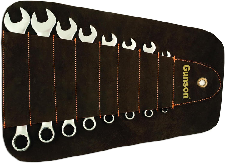 Gunson 77124 Whitworth-Gabel-Ringschlüssel, Ringmaulschlüssel-Set, 8-teilig