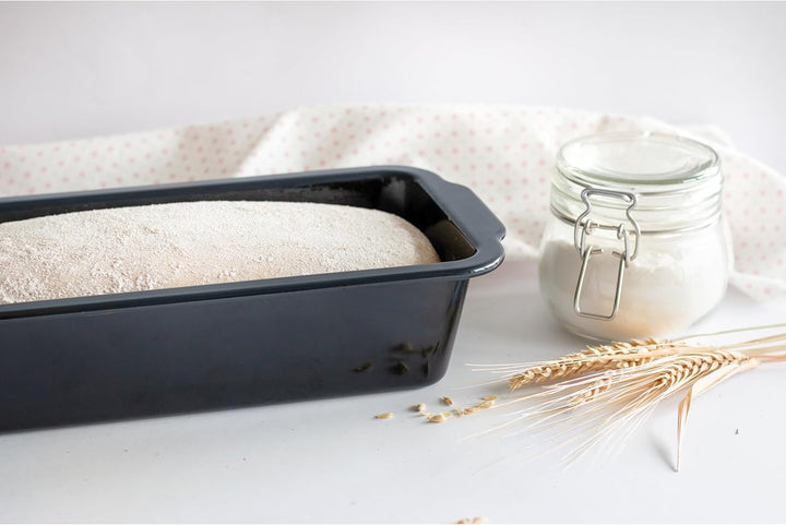 Städter we love baking Brotbackform EMAILLE Black Edition, Metall, 26 x 11,5 cm, Schwarz, Backform f