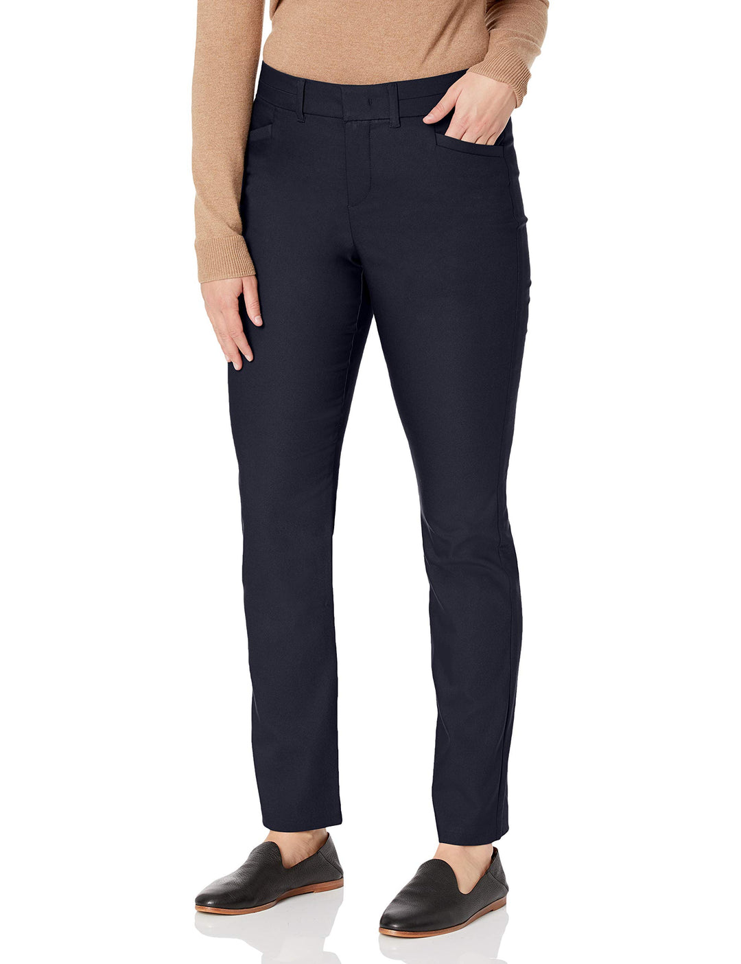 Gloria Vanderbilt Damen Haven Straight Trouser Hose 32 Kurz Midnight, 32 Kurz Midnight