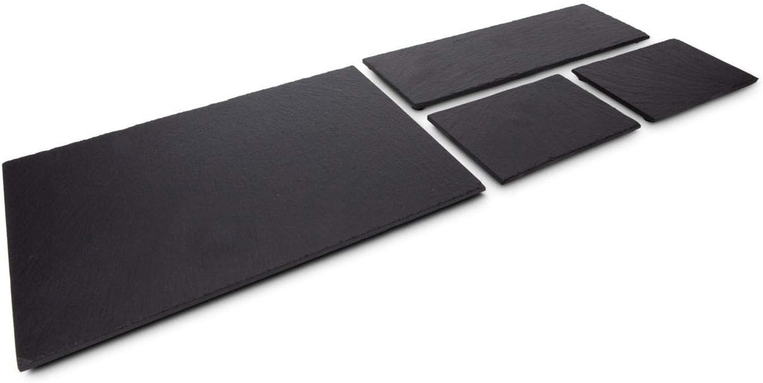 ROMINOX Geschenkartikel Schieferplatten-Set // Tapas Ardesia – 4-teilig, lasierte, unempfindliche Sc