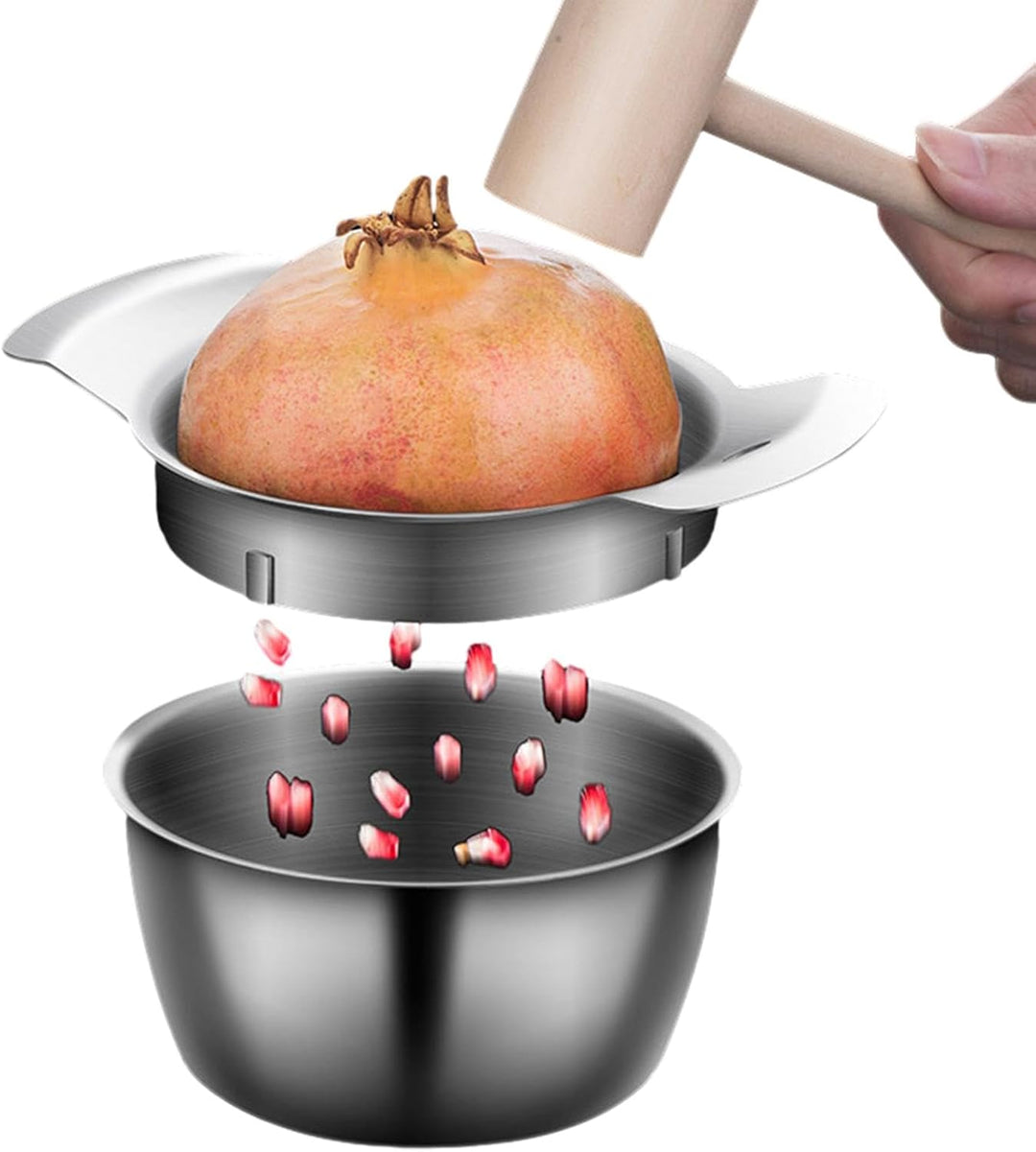 Granatapfel Schäler, Granatapfelschälwerkzeug Set Granatapfel Entkerner Aus Edelstahl Mit Schale Gra