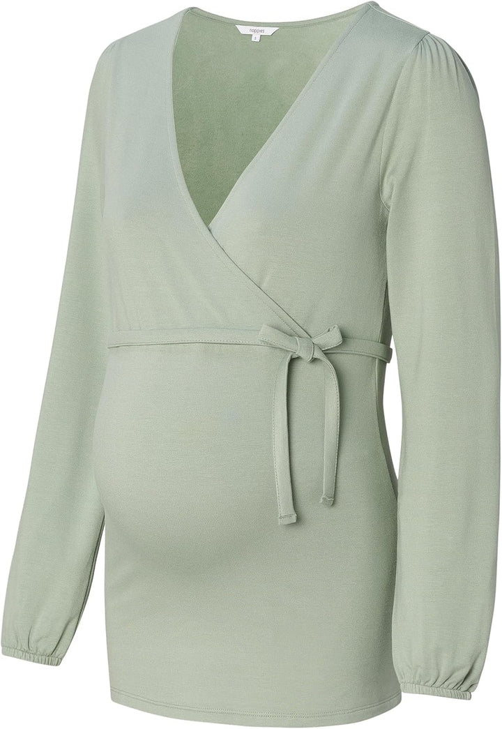 Noppies Damen Top Foshan Nursing Long Sleeve T-Shirt 44 Iceberg Green - N129, 44 Iceberg Green - N12