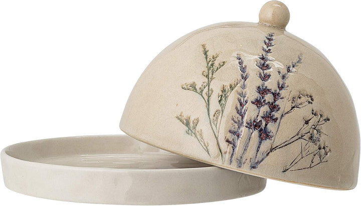 Bloomingville Butterdose Bea, Farbe Natur, Handgefertigt, Masse D15xH10 cm, Spülmaschinengeeignet, 8