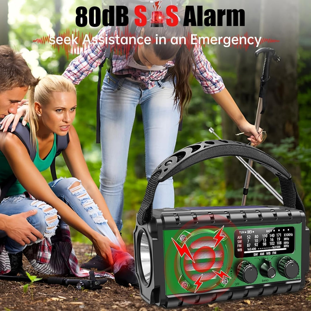 Tragbare Solar Radio 20000mAh, Notfall Radio mit Kurbel, Dynamo SW/AM/FM Notfallradio mit Wiederaufl