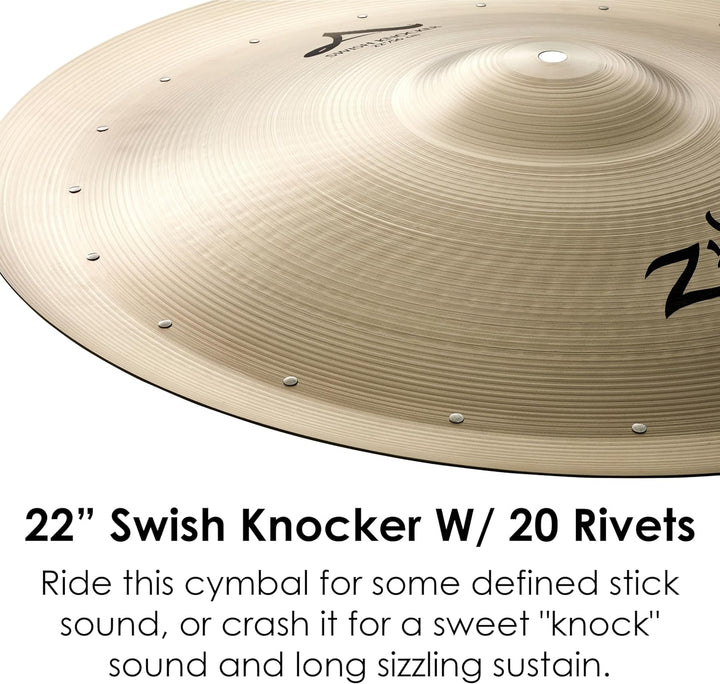 Zildjian A Zildjian Series - 22" Swish Knocker Cymbal with 20 Rivets