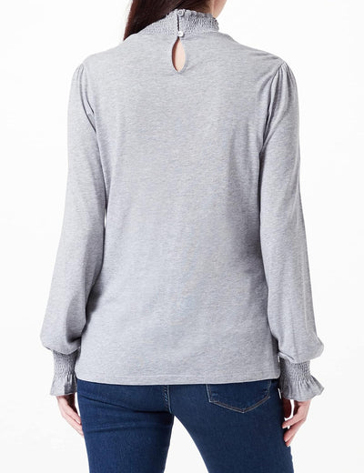 BOSS Damen C_emas Jersey-Top S Medium Grey, S Medium Grey