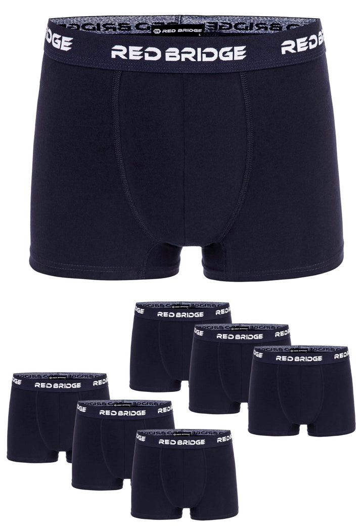 Redbridge Herren Boxershorts Set – 6er Pack enganliegende Unterhosen aus Baumwolle – Elastischer Bun