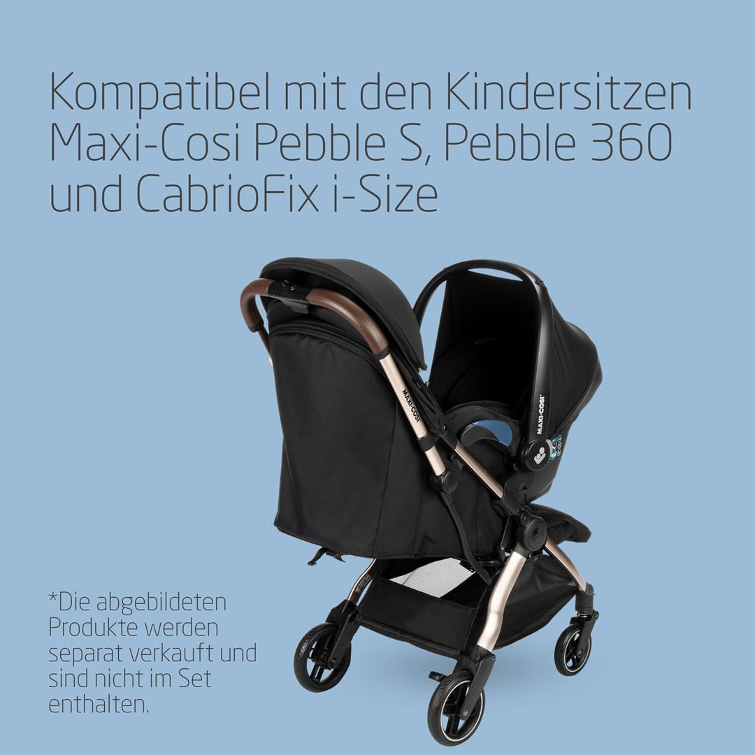 Eva3 Kinderwagen, 0–4 Jahre, 0–22 kg, Baby Kinderwagen, Leicht und kompakt, Flache Liegeposition, 3