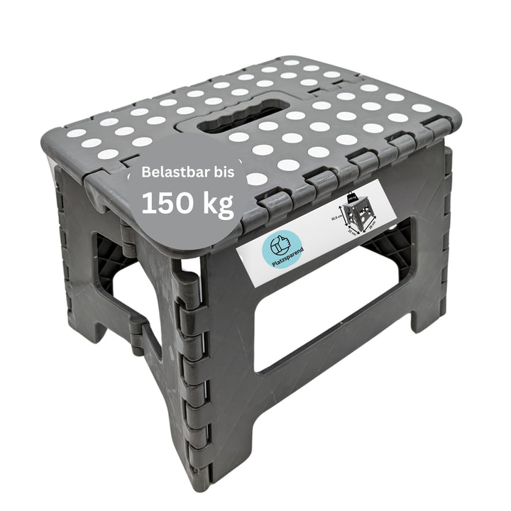 Hocker Tritthocker faltbar für Erwachsene und Kinder bis 150 kg Klapphocker aus Kunststoff rutschfes