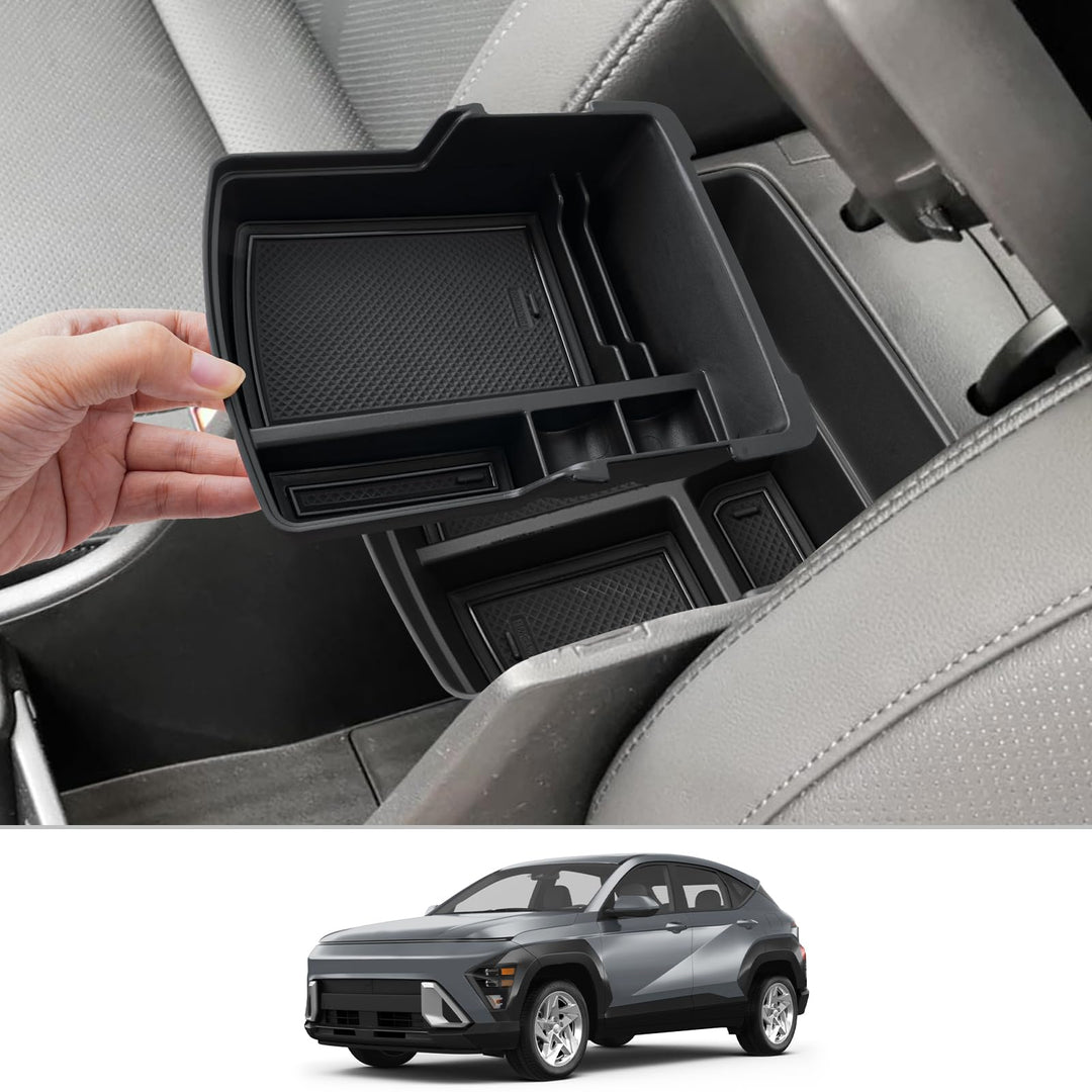 CDEFG Kompatibel mit Hyundai Kona Hybird Elektro SX2 2024 2025 2026 Mittelkonsole Armlehne Aufbewahr