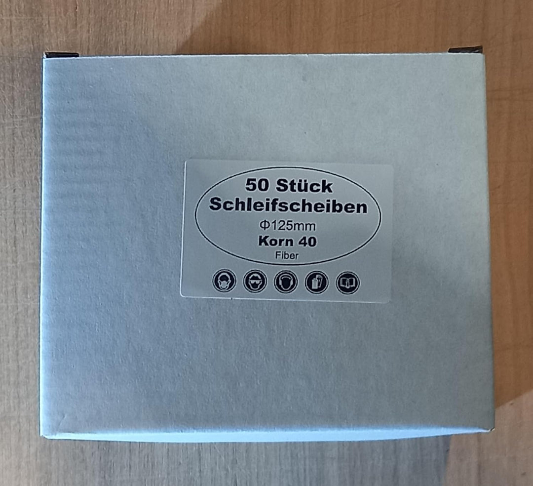 Fiberscheiben Eckra Ø 125 mm 50 Stück P 40 Fiberschleifscheiben Schleifscheiben
