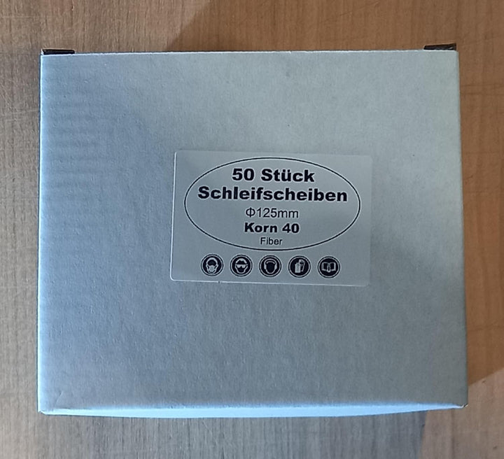 Fiberscheiben Eckra Ø 125 mm 50 Stück P 40 Fiberschleifscheiben Schleifscheiben